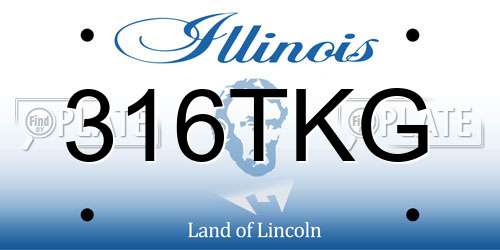 316TKG Illinois License Plate