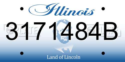 3171484B Illinois License Plate