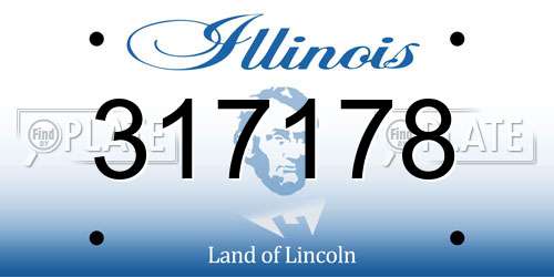 317178 Illinois License Plate