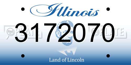 3172070 Illinois License Plate