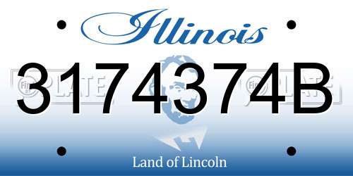 3174374B Illinois License Plate