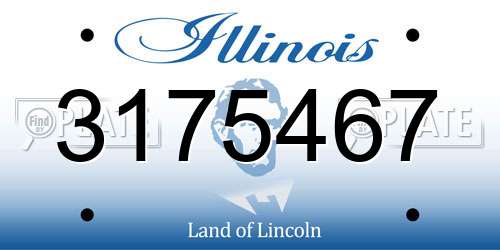 3175467 Illinois License Plate