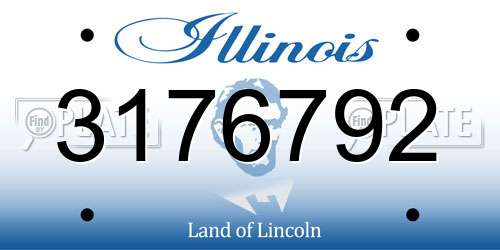3176792 Illinois License Plate