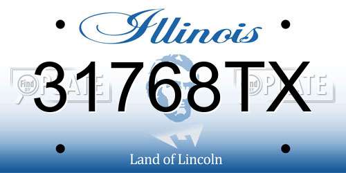31768TX Illinois License Plate