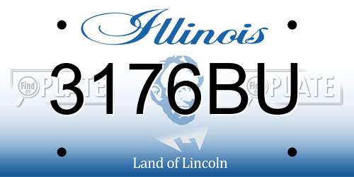 3176BU Illinois License Plate