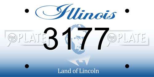 3177 Illinois License Plate