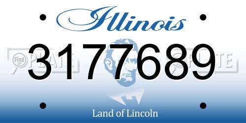 3177689 Illinois License Plate