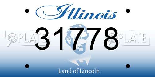 31778 Illinois License Plate