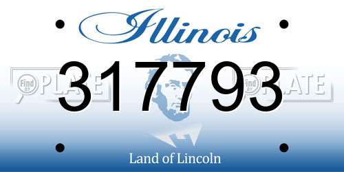 317793 Illinois License Plate