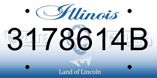3178614B Illinois License Plate