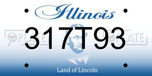 317T93 Illinois License Plate