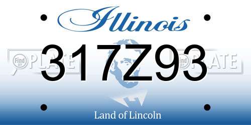 317Z93 Illinois License Plate