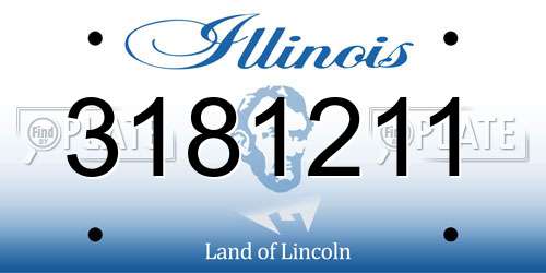 3181211 Illinois License Plate