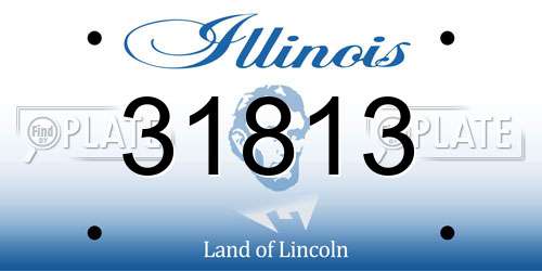 31813 Illinois License Plate