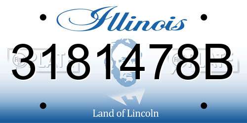 3181478B Illinois License Plate