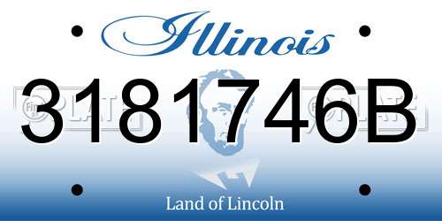 3181746B Illinois License Plate