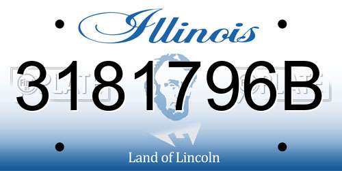 3181796B Illinois License Plate