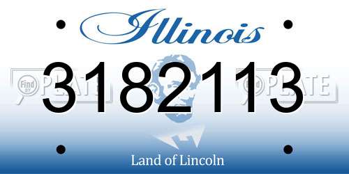 3182113 Illinois License Plate