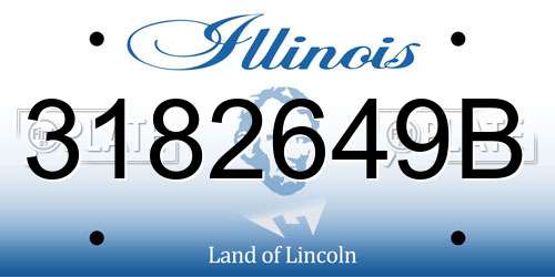 3182649B Illinois License Plate