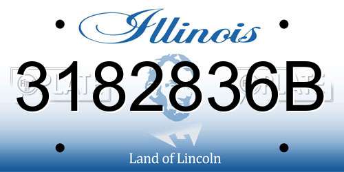 3182836B Illinois License Plate