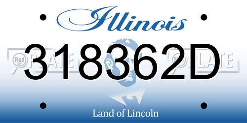 318362D Illinois License Plate