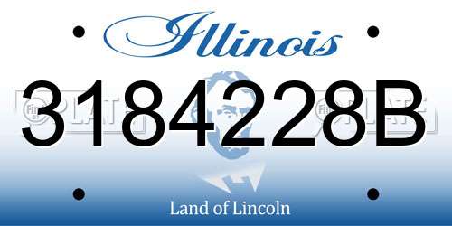 3184228B Illinois License Plate