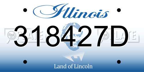 318427D Illinois License Plate