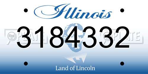 3184332 Illinois License Plate