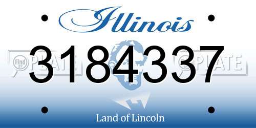3184337 Illinois License Plate