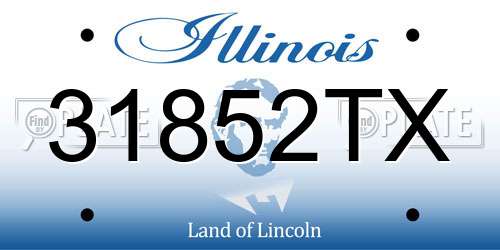 31852TX Illinois License Plate