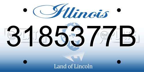 3185377B Illinois License Plate