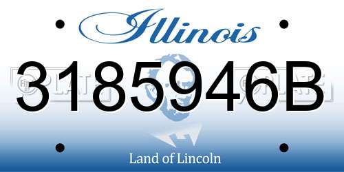 3185946B Illinois License Plate