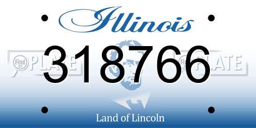 318766 Illinois License Plate