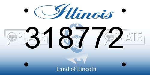 318772 Illinois License Plate