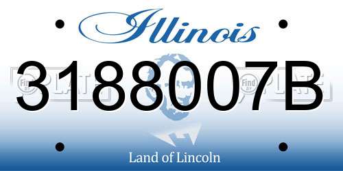 3188007B Illinois License Plate