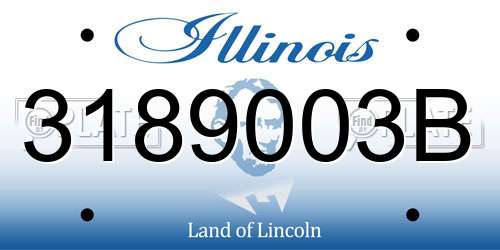 3189003B Illinois License Plate