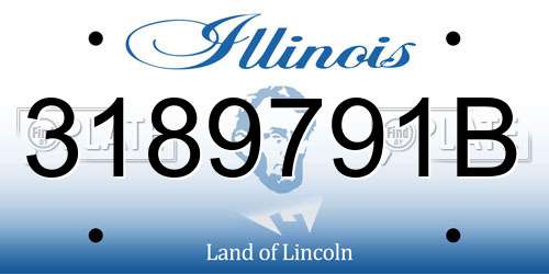 3189791B Illinois License Plate