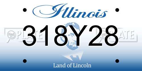 318Y28 Illinois License Plate