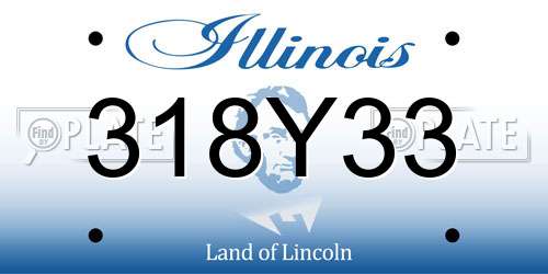 318Y33 Illinois License Plate