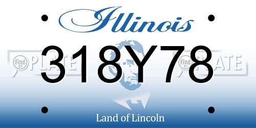 318Y78 Illinois License Plate