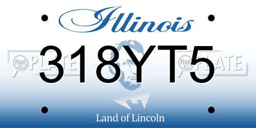 318YT5 Illinois License Plate