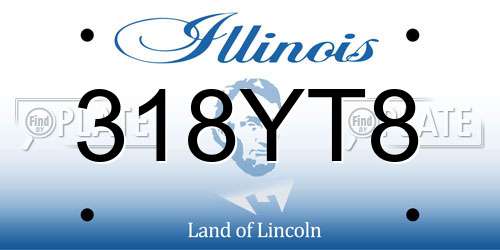 318YT8 Illinois License Plate
