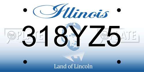 318YZ5 Illinois License Plate