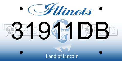 31911DB Illinois License Plate