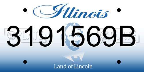 3191569B Illinois License Plate