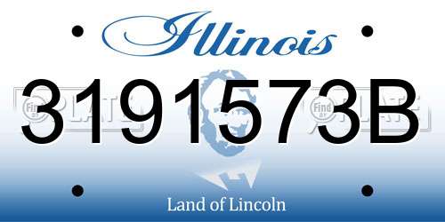 3191573B Illinois License Plate