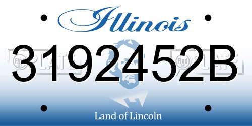 3192452B Illinois License Plate
