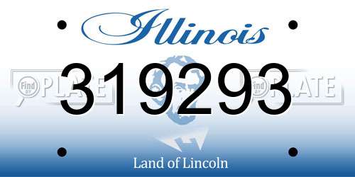 319293 Illinois License Plate