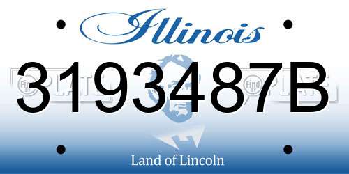 3193487B Illinois License Plate
