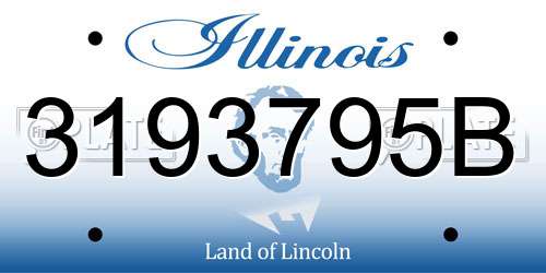 3193795B Illinois License Plate